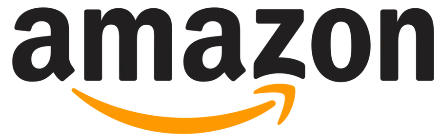 Amazon logo featuring a curved arrow from A to Z, symbolizing a wide range of products and services offered by the company.