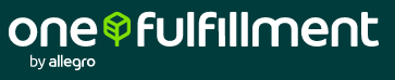 Logo of One Fulfillment by Allegro - a modern logistics platform offering comprehensive fulfillment services for e-commerce.  This brand is a guarantee of high-quality order processing and fast and effective deliveries, supporting the development of online businesses on the market.